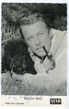 AK Rudolf Lenz, Film, Autogramm, Original signierte Star-Revue-Karte 50er Jahre