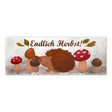 Endlich herbst metallschild - endlich,