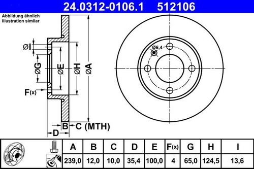 Bremsscheibe vorderachse - 2x,