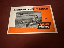 Original Prospekt Lanz  Alldog mit Gebrüder Knecht Geräten Pflugfabrik