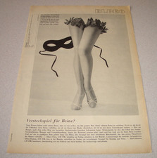 Jahr 1957 orig. Reklame Werbung ELBEO Strümpfe Nylons Strapsstrumpf +Bemberg