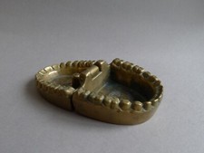 Rarität vintage Party Knaller  Klapp-Aschenbecher  GEBISS stabil und schwer