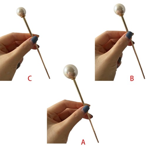 Faux pearl hair fork - pearl,