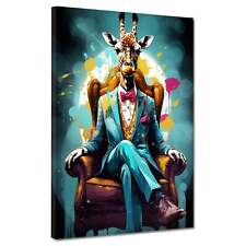 Giraffe im Anzug Pop Art