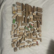 Rund 115 Stück 3,5 Kg VERO Studio Baustein Holzbausteine Holz DDR Ersatzteile