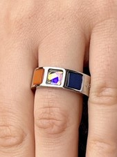 COEUR DE LION Ring Blau Orange