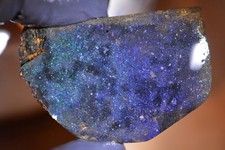 89ct 50x35x5 Black Basalt Matrix Opal Rohstein Rough/Rubbed/Sliced Honduras Gem