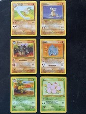 6x Dschungel Deutsch Pokemon Karten Knogga Tragosso Rizeros Rihorn Kokowei Owei