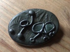 Brosche Grün aus Fimo Handarbet Modeschmuck