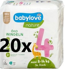 Babylove Nature Öko Windeln 20x34=680 St. Gr. 4 Maxi 8-14kg ohne Chlor Parfum DM