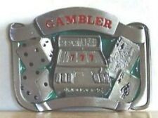 Gürtelschnalle Gambler Würfel Kreuz Pig Herz Karo Poker Skat Metall Buckle