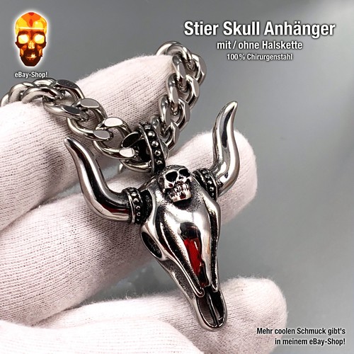 Skull stierschädel anhänger - stierschädel,