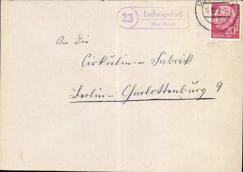 Umschlag landpoststempel - (964),