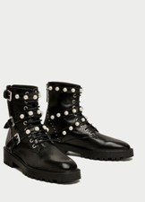 ZARA LEDERBOOTS ECHTLEDER