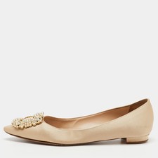 Manolo Blahnik Champange Satin