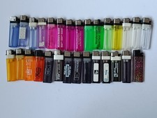 Konvolut 29 transparent bunte Werbe-Feuerzeuge TOKAI PROF Vintage Einweg