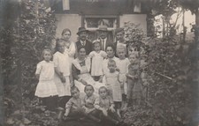 Foto-AK Dresden - Familie vor Villa Alpenstern um 1910, Foto-Werkstätten Dresden