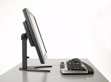 Exponent World LCD Monitorständer, höhenverstellbar, Metall, Schwarz, 50832