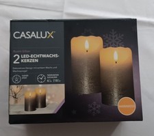 Casalux - 2 LED Echtwachs-Kerzen warmweiss