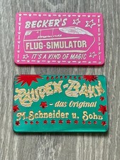 2 x Fahrchip FLUG-SIMULATOR  / RAUPENBAHN  - Mack Kirmes Ehrenkarte Schausteller