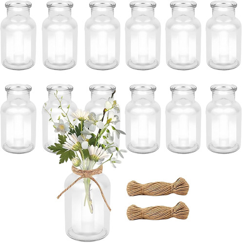 Kleine glas knospenvase 12tlg - glas,
