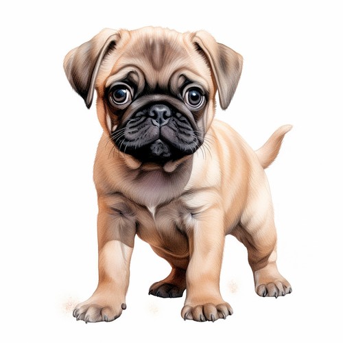 Wandtattoo aufkleber mops - wandtattoo,