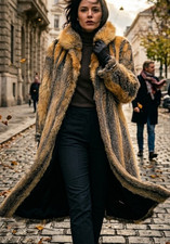 Schöner Mantel Echt Pelz