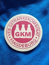 Bierdeckel Einseitig GKM - VEB Getränkekombinat Magdeburg