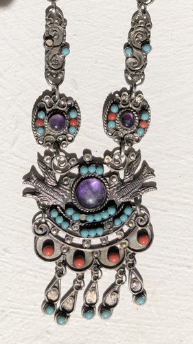 Vintage lovebirds necklace - lovebirds,