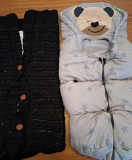 Odenwälder Babynest Mucki Fußsack für Tragewanne Sterne Grau Und Fusssack Strick