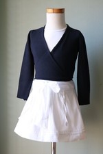 IL GUFO süße blaue Wickel-Jacke Gr. 116 - Feinstrick