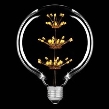 LED Rustika Carbon Globe G125 2W E27 Glühbirne G120 extra warmweiß 2100K Vintage