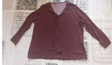 Bluse Bordeaux Rot Schwarz XXL Liberty Schluppe 