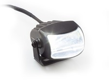 Universal Motorrad Zusatz-LED Fernscheinwerfer HI-Beam mit Halterung, matt schw