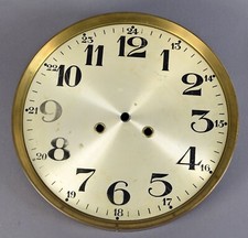 Großes altes Uhren Zifferblatt f Uhrwerk Wanduhr Schuluhr Uhrmacher clock dial