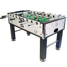 Best Sporting Tischkicker Premium mit großem Spielfeld, weiß-schwarz