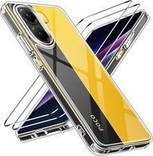 Xiaomi Poco X7 Pro 5G Handyhülle + 2x Schutzglas 9H Hartglas Bumper Case Full
