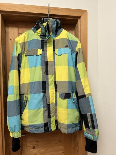 Skijacke mehrfarbig kariert - skijacke, mehrfarbig,