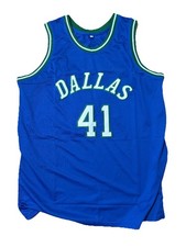 Trikot Basketball NBA Dallas Mavericks Dirk Nowitzki XXL blau Retro