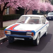 MCG18539 Ford Capri Mk1 GT Turbo White MCG 1/18