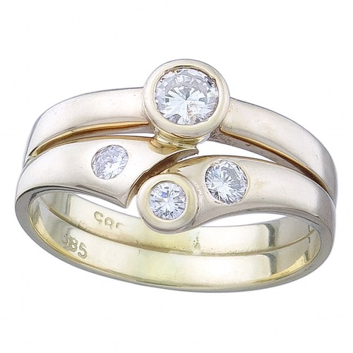Ring vier brillanten 585er - ring,