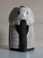 Raku Keramik Elefant mehrfarbig ca. 9x6 cm Made In South Africa