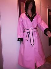 ZWEISEITLICH 2in1 PVC Regencape Lack Gummimantel Raincoat Regenmantel Vintage 