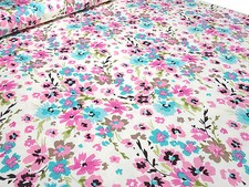 Stoff Viskose Jersey Blumen