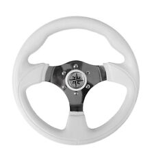 Steuerrad für Sportboote 30cm Edelstahl Lenkrad Motorboot Steuer Boot weiss weiß