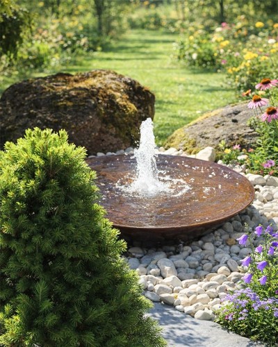 Cortenstahl wasserschale - cortenstahl,