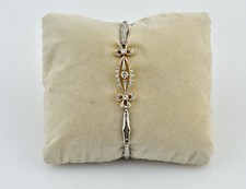 Armband 750/000 18 K Weißgold/Gelbgold, 900/000 Platin 23 Diamanten zus. 0,44 ct