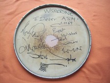 Original Trommelfell Drumhead Concert used!  signiert Wishbone Ash Turner Upton