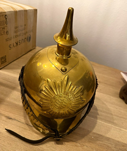 Pickelhaube messing goldfarben - pickelhaube,
