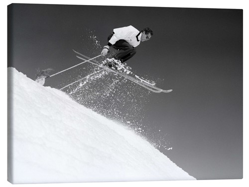 Leinwandbild abfahrt skifahrer - abfahrt,